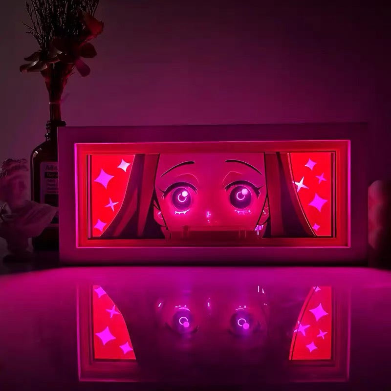 Demon Slayer 3D Paper Art LED Light – Anime Desk & Room Decor | New Edition