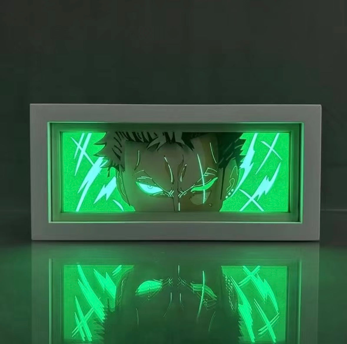 One Piece 3D Paper-Cut LED Desktop Lamp – 16-Color Anime Night Light