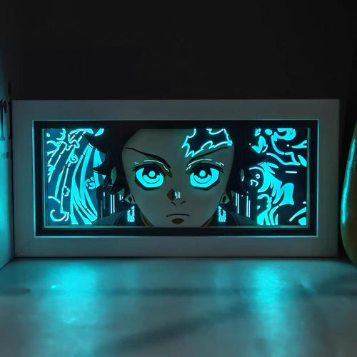 Demon Slayer 3D Paper Art LED Light – Anime Desk & Room Decor | New Edition