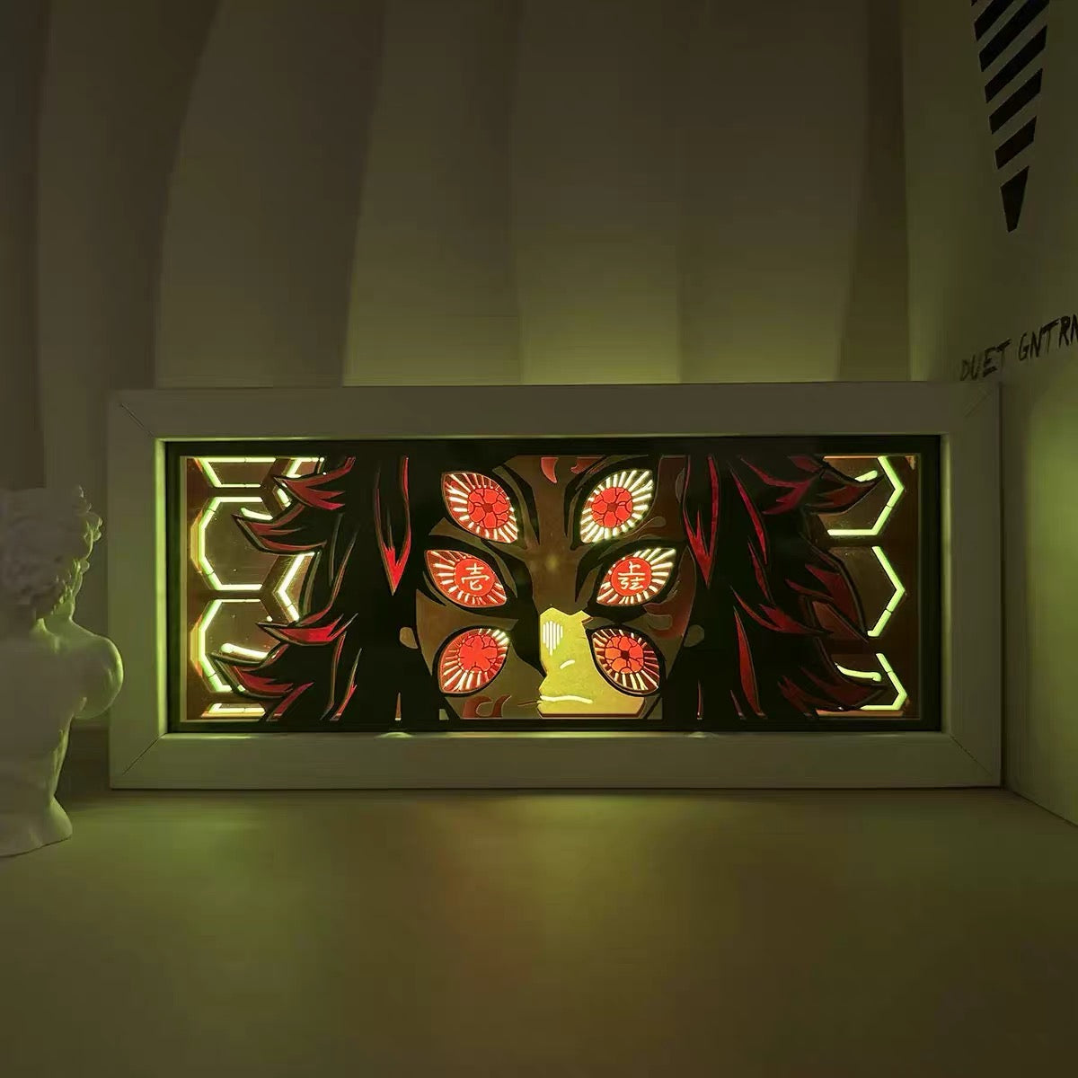 Demon Slayer 3D Paper Art LED Light – Anime Desk & Room Decor | New Edition