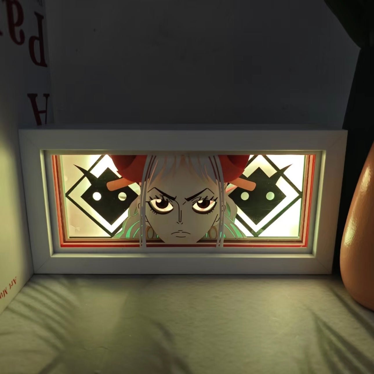 One Piece 3D Paper-Cut LED Desktop Lamp – 16-Color Anime Night Light