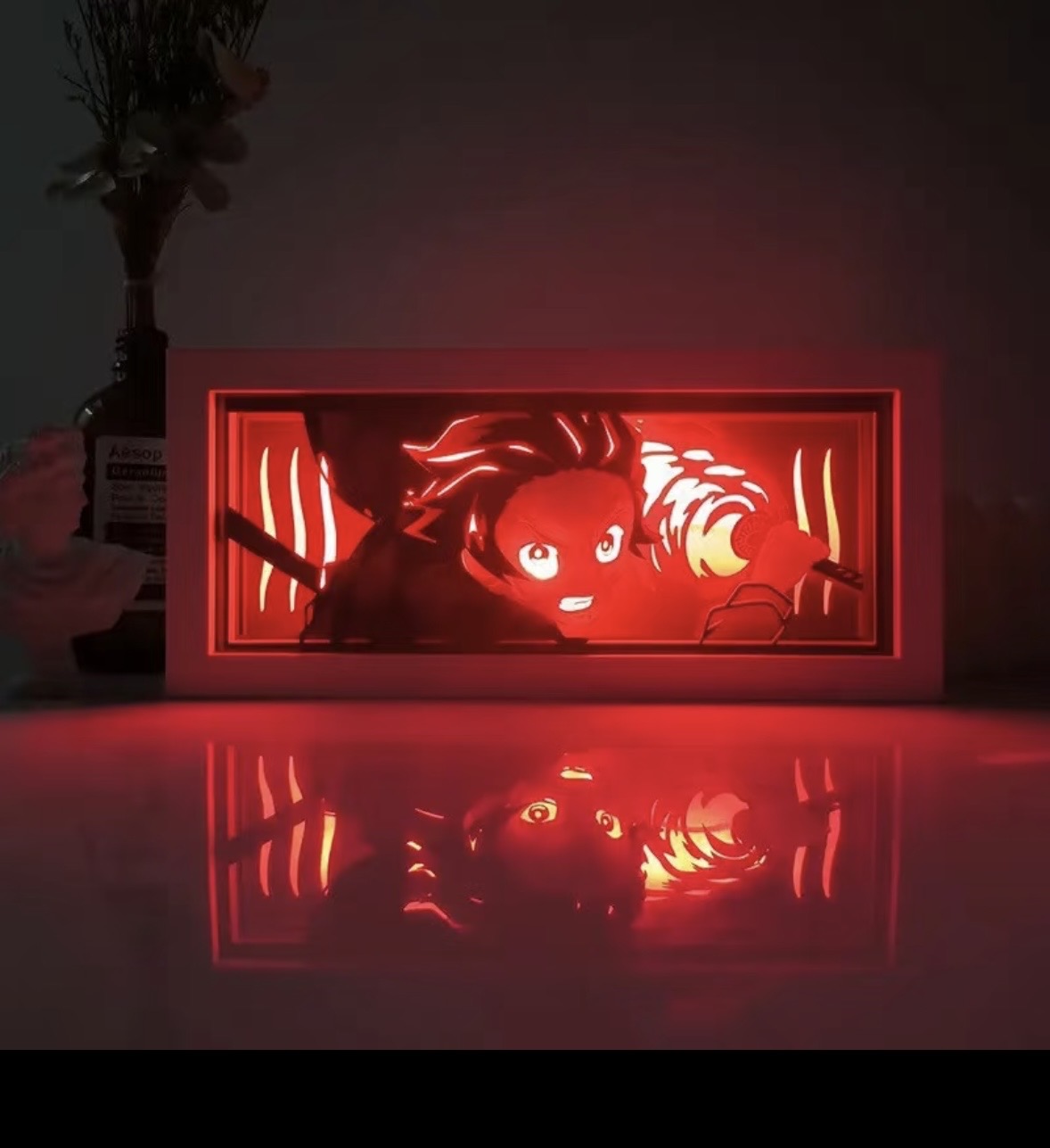 Demon Slayer 3D Paper Art LED Light – Anime Desk & Room Decor | New Edition
